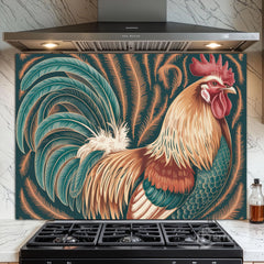 Full-Bleed Illustrative Portrait Glass Kitchen Backsplash