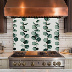 Eucalyptus Repeat Pattern Glass Backsplash Design