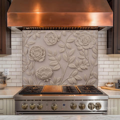Fine Art Ceramic Plaque Glass Backsplash Design