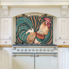 Full-Bleed Illustrative Portrait Glass Kitchen Backsplash