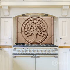 Full-Bleed Tree of Life Sandstone Medallion - Bellissimo