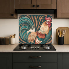Full-Bleed Illustrative Portrait Glass Kitchen Backsplash