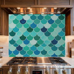 Seamless Ceramic Tile Pattern Glass Backsplash