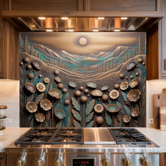 Bronze Decorative Glass Backsplash