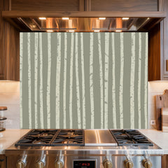 White Birch Tree Glass Backsplash