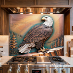 Copper Bull Relief Glass Backsplash
