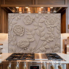 Fine Art Ceramic Plaque Glass Backsplash Design
