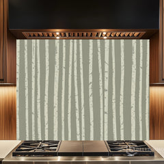 White Birch Tree Glass Backsplash