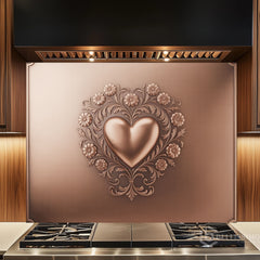 Decorative Bronze Plaque Glass Backsplash