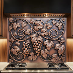 Ornamental Bas-Relief Glass Backsplash