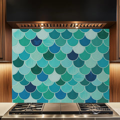 Seamless Ceramic Tile Pattern Glass Backsplash