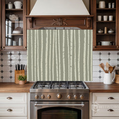 White Birch Tree Glass Backsplash