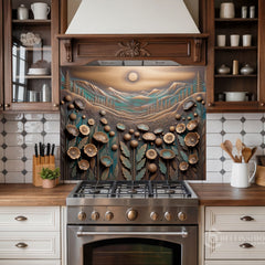 Bronze Decorative Glass Backsplash
