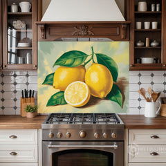 Classical Fruit Artwork Glass Backsplash Design