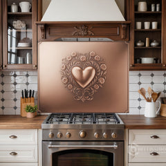 Decorative Bronze Plaque Glass Backsplash