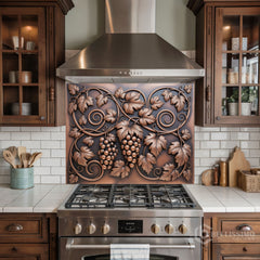 Ornamental Bas-Relief Glass Backsplash