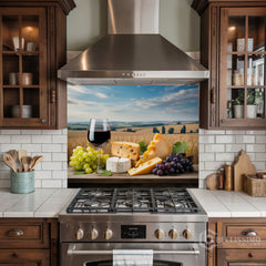 Hyper-Real Countryside Dining Glass Backsplash