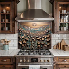 Bronze Decorative Glass Backsplash