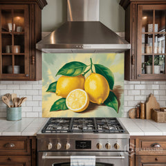 Classical Fruit Artwork Glass Backsplash Design