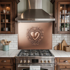 Decorative Bronze Plaque Glass Backsplash
