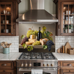 Vineyard Still Life Glass Backsplash