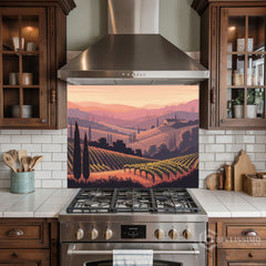 Romantic Landscape Glass Backsplash