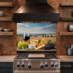 Hyper-Real Countryside Dining Glass Backsplash