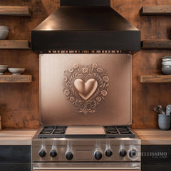 Decorative Bronze Plaque Glass Backsplash
