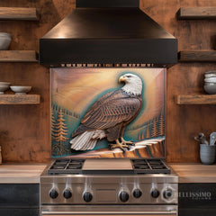 Copper Bull Relief Glass Backsplash
