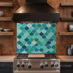 Seamless Ceramic Tile Pattern Glass Backsplash
