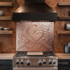Victorian Embossed Glass Backsplash