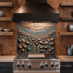 Bronze Decorative Glass Backsplash