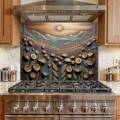 Bronze Decorative Glass Backsplash