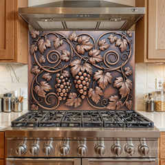 Ornamental Bas-Relief Glass Backsplash