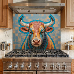 Mosaic Butterfly Glass Backsplash