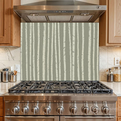White Birch Tree Glass Backsplash