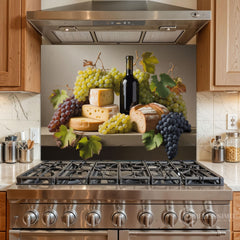Vineyard Still Life Glass Backsplash