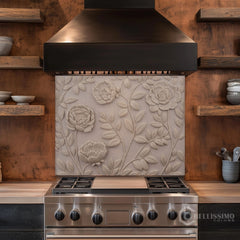 Fine Art Ceramic Plaque Glass Backsplash Design
