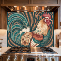 Full-Bleed Illustrative Portrait Glass Kitchen Backsplash
