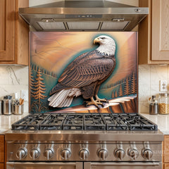 Copper Bull Relief Glass Backsplash