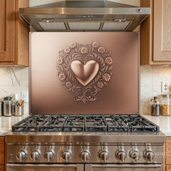 Decorative Bronze Plaque Glass Backsplash