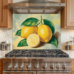 Classical Fruit Artwork Glass Backsplash Design