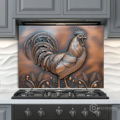 Narrative Bas-Relief Glass Backsplash