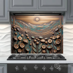 Bronze Decorative Glass Backsplash