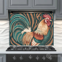 Full-Bleed Illustrative Portrait Glass Kitchen Backsplash