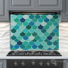 Seamless Ceramic Tile Pattern Glass Backsplash