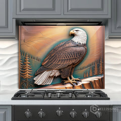 Copper Bull Relief Glass Backsplash
