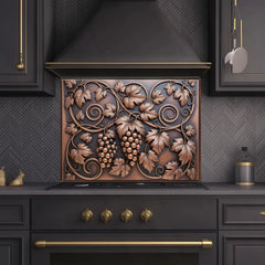 Ornamental Bas-Relief Glass Backsplash