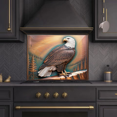 Copper Bull Relief Glass Backsplash