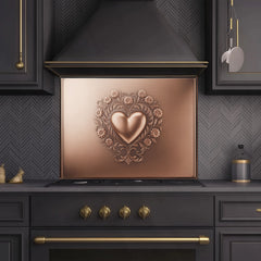 Decorative Bronze Plaque Glass Backsplash